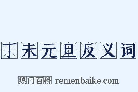 丁未元旦反义词是什么意思的图片